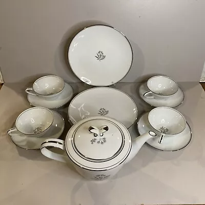 Buy 14 Piece Tea Set Noritake China 5788 Bessie 4 Cup And 4 Saucers 4 Dessert Plates • 72.28£