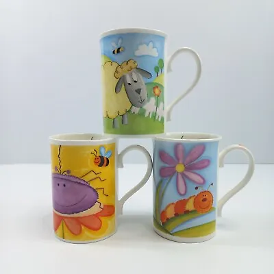 Buy Royal Grafton Fine Bone China Set Of 3 Cup Mug Animals Kitsch Caterpillar Sheep • 24.99£
