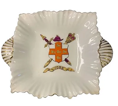 Buy Vintage Shelley China Scalloped Trinket Dish York Crest Lendal Bridge Cafe York • 2.15£