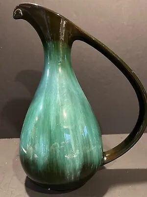 Buy BMP Canada ~ Vintage Blue Mountain Pottery Blue Pitcher Vase 12.5” ~.Excellent!! • 79.03£