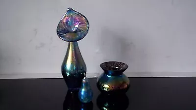 Buy Lustre Glass Vase Bowl & Pear 3 Pieces Alum Bay Heron Ditchfield No Idea Perfect • 22£