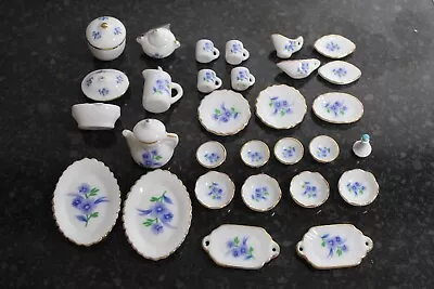 Buy Dolls House 1/12th Scale Tea Set 30 Pieces - Miniature China Tea Service • 7.99£