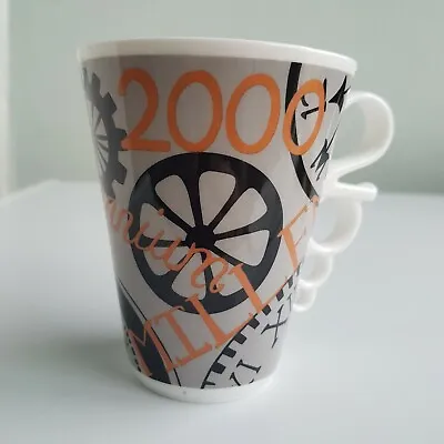 Buy JOHNSON BROTHERS BONE CHINA MILLENNIUM Unusual 2000 Handle Grey Coffee Tea Mug • 12£