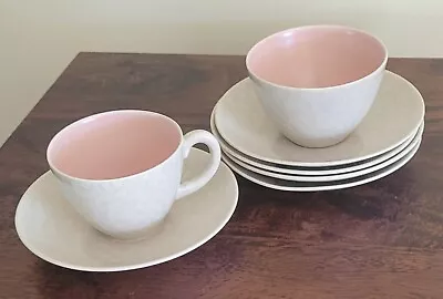 Buy Poole Pottery Twintone Grey & Pink Mixed Lot • 6£
