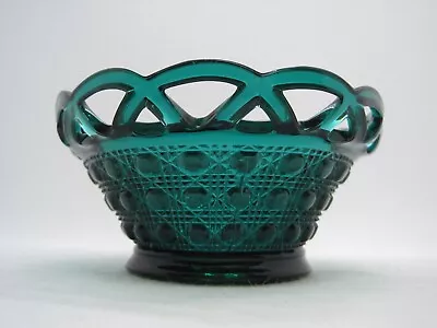 Buy Vintage Imperial Glass Stiegel Green Open Lace Edge Bowl Dish • 24.01£