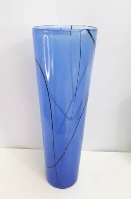Buy Kosta Boda Blue Black Woodlands Tall Glass Vase Anna Ehrner 40062 Signed 12  • 120£