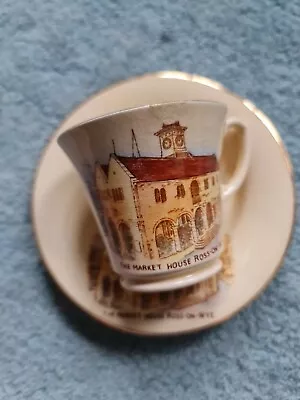 Buy Crown Devon Fieldings Tea Coffe Cup Saucer Souvenir Market House Ross-on-Wye • 4£