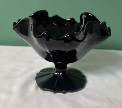 Buy Black/Amethyst Pedestal Glass Candy Dish 4” • 15.15£