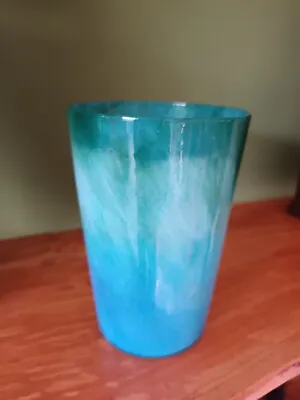 Buy Whitefriars Glass Vase C 1930s Cloudy Green Sky Blue Marriott Powell  • 250£