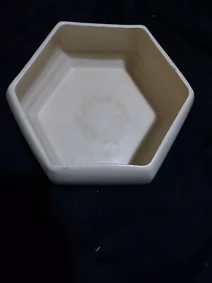 Buy Vintage Grays Pottery Bowl Biege Hexagon • 19.99£