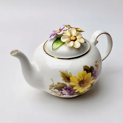 Buy Royale Stratford Miniature Teapot “Chrysanthemums” 3.5” High • 35£