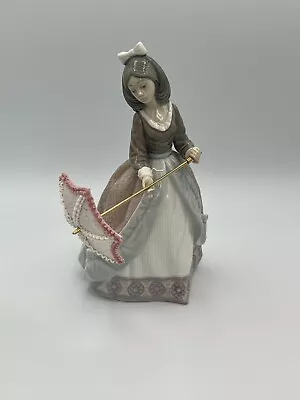 Buy LLADRO #5210  Jolie  Porcelain Figurine Lady Opening Umbrella Spain RETIRED • 83.17£
