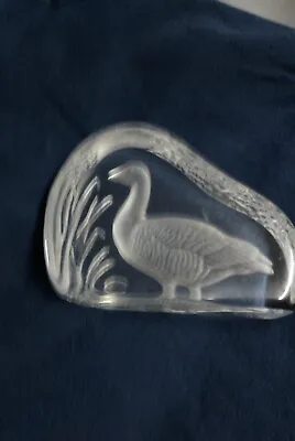Buy VIntage Wedgwood Glass Hand-made Crystal Bird-Goose Paperweight/Ornament.  • 1.99£