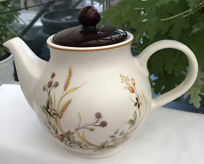 Buy St Michael (M&S) Earthenware Teapot, Harvest Pattern, 2 Pints, 1980s Vintage • 7£