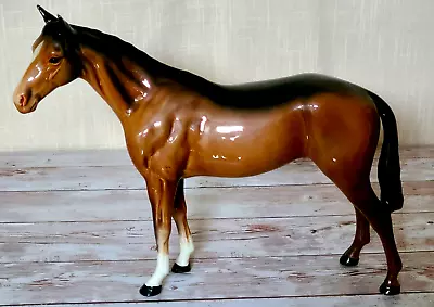 Buy Beswick Bois Roussel Racehorse Beautiful Vintage Bay Brown Gloss Model No701 Vgc • 49.99£