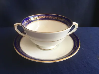 Buy Coalport Blue Wheat Soup Cup / Bowl & Saucer (cup Is A Second) • 16£