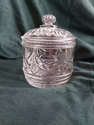 Buy Beautiful Vintage Clear Glass Jar With Lid, Ideal For Sweets Or Bath Salts/soap • 5£