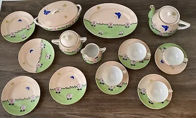 Buy Unique Vintage Hand Painted Meito China Porcelain Child's Toy Tea Set 20 Pieces • 118.92£