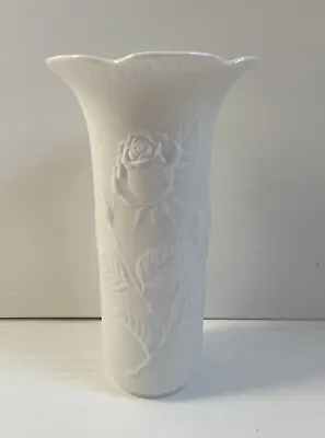 Buy Kaiser W. German. Bisque Porcelain Embossed Rose Vase 662 / 1, Signed M. Frey • 25£