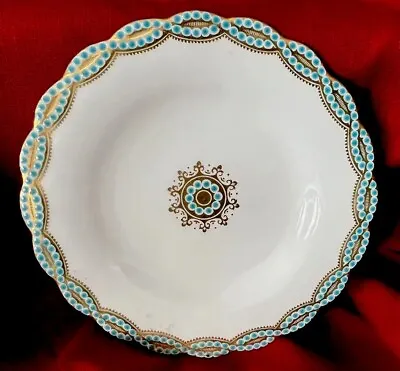 Buy Antique (1842-1867) Minton Registered Design Embossed Trim Scalloped Edge Plate • 307.85£