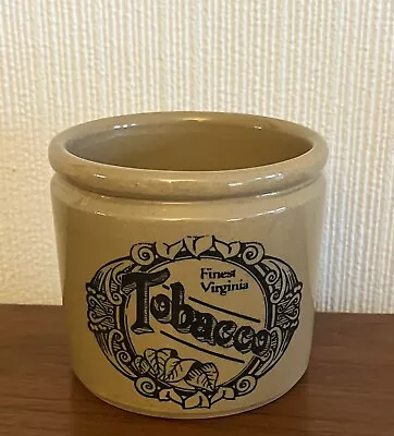 Buy Rare Antique Vintage Stoneware Tobacco Jar Shop Advertising Finest Virginia • 17.95£