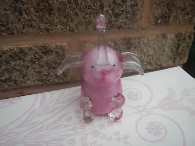 Buy Pink Baby Elelphant Heavy Glass Paperweight/decor Collectable  • 10£