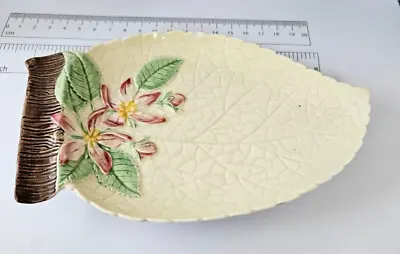 Buy Carlton Ware Small Serving Dish Leaf Shaped With Flower Decoration • 8.99£