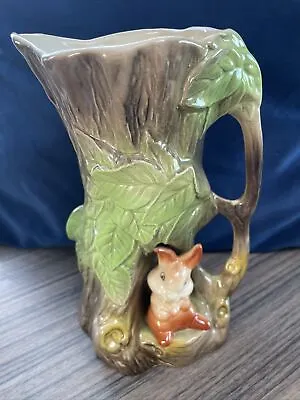 Buy VINTAGE Withernsea Eastgate Pottery ‘Fauna ‘ Rabbit Tree House Vase • 4.99£