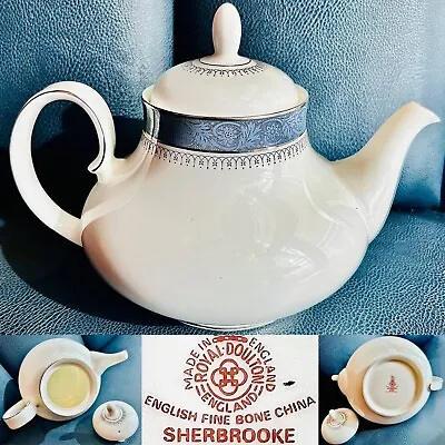 Buy Rare Royal Doulton “Sherbrooke” (H 5009) Fine Bone China Teapot (10”/26cm, 830g) • 275£