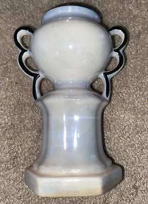 Buy Vintage Czechoslovakia Lusterware Trophy Vase Pearl Grey  5 3/4”T • 16.81£