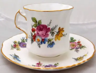 Buy Spode Hammersley Bone China Demitasse Teacup & Saucer Floral Pattern • 12.32£