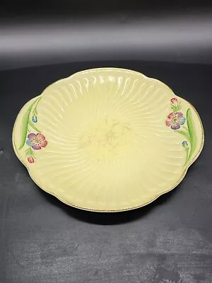 Buy Vintage Crown Devon Plate Bone China Floral Yellow England • 10.09£