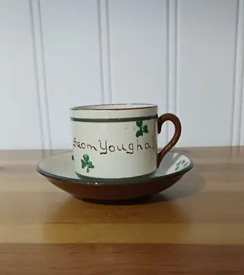Buy Vintage Cup Saucer Carrig Ware Clovers Republic Of Ireland Youghal • 9.48£