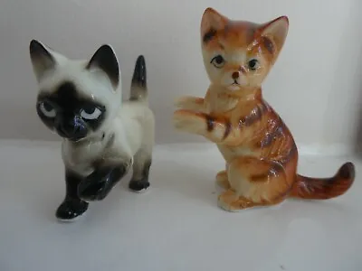 Buy Two Small Vintage Bone China Cat Figurines • 8£