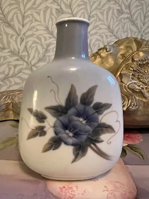 Buy ROYAL COPENHAGEN Vase - Blue Ombré- MORNING GLORY Flowers - Excellent Condition • 24.99£
