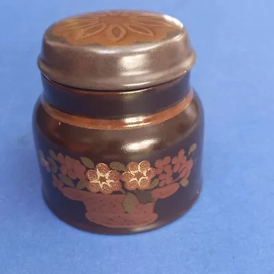 Buy Royal Doulton Sm Brown Lidded Jar 1974 Lambethware Basque Gd Cond • 14£