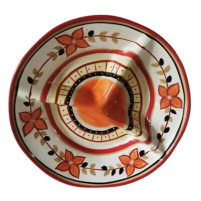 Buy The Pier Orange Mix Floral Tribal Mexican Style Divider Serving Plate / Dish  • 20.99£