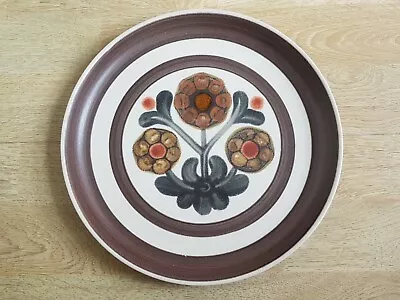 Buy Vintage 1960s Denby Langley Stoneware Mayflower Dinner Plate X 4 Flower Brown • 32.50£