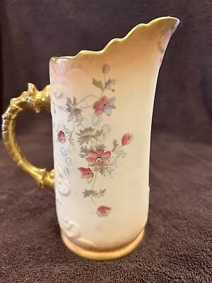 Buy RARE Antique Adderley England Porcelain Pitcher Floral Hand Painted Circa 1915 • 82.10£