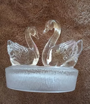 Buy  Crystal  Swan Ornaments Twin Glass Crystal  • 10£