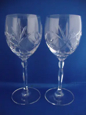 Buy 2 X Royal Doulton Crystal Daily Mail Claret Red Wine Glasses • 19.95£