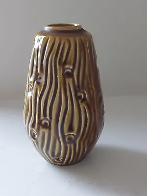 Buy Vintage Kilrush Celtic Earthenware Pottery Vase Faux Bois Mid Century • 10£
