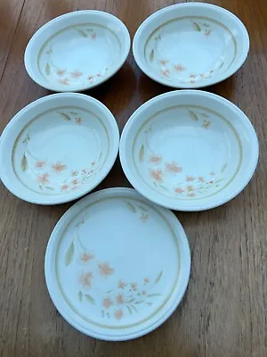 Buy Biltons Coloroll 4 Cereal Dishes, 1 Side Plate MAYFAIR Peach Flowers • 5£
