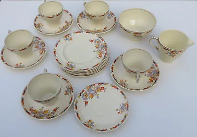 Buy 19 Piece Alfred Meakin 1930s Marquis Shape Marigold China TeaSet COLLECTION ONLY • 19.84£