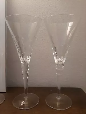 Buy Lead Crystal Champagne Flutes Large Wine Glasses Etched Cut Glass Top Quality 🍾 • 18.50£