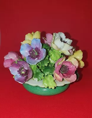 Buy Vintage Crown Staffordshire Bone China Floral Bouquet Basket • 47.93£