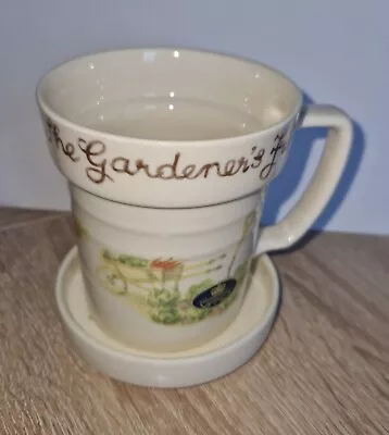 Buy Aynsley Edwardian Kitchen Garden, Gardener’s Friend China Mug With Coaster/Lid • 9.99£