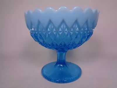 Buy Davidson ‘Prince William’ Pearline Blue Glass Footed Bowl / Tazza - Rd 217752 • 18.49£