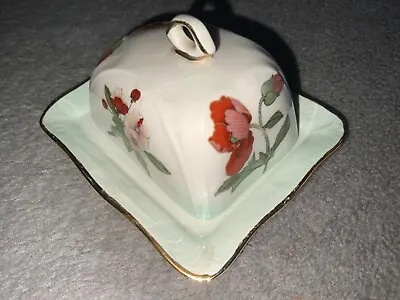 Buy Vintage Palissy Miniature Cheese Dish Poppy Flower, Gold Rim, Royal Worcester • 4£