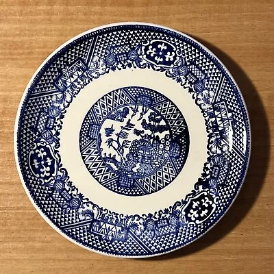 Buy Vintage Blue & White Dessert Saucer Willow Pattern 6” • 5.76£